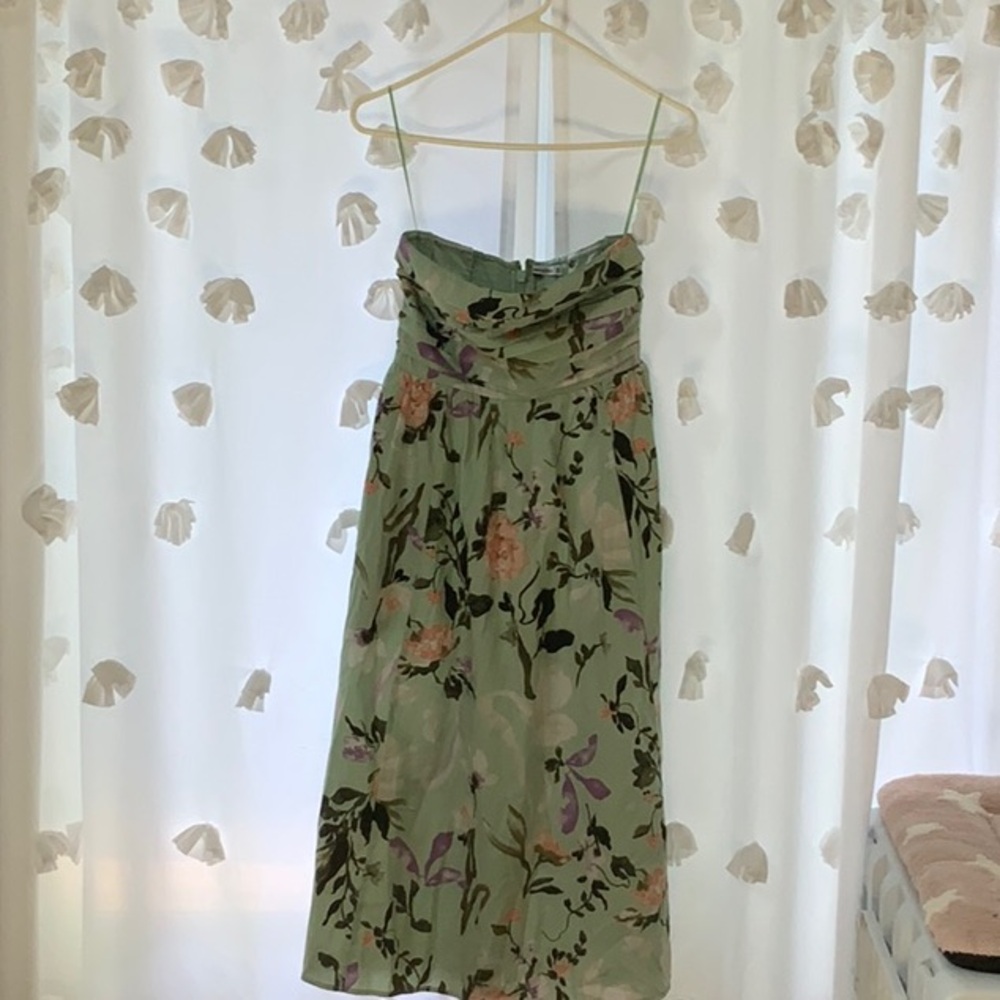 Abercrombie & Fitch Green Spaghetti Strap Sundress